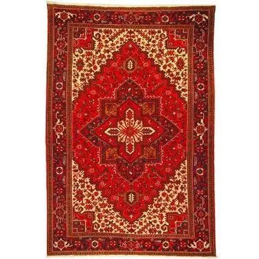 One Of The Kind Persian Heriz Rug 10'2" x 6'10"